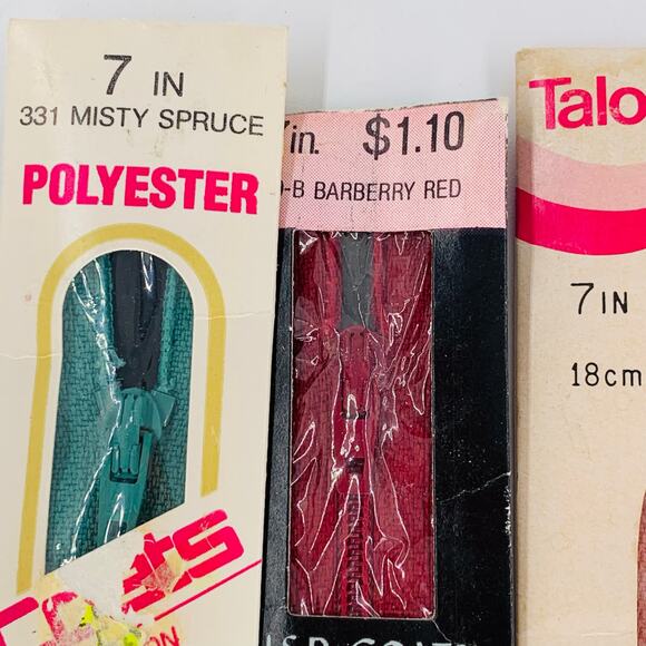 JP Coats Zipper 7 inch Polyester Nylon Multicolor Lot 8 Zippers All Purpose USA - Picture 7 of 10